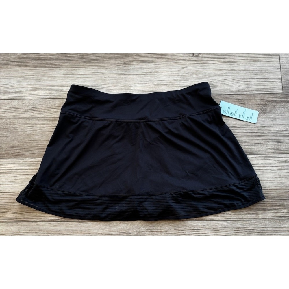 NWT Ideology Tennis Skirt Skort Size Large‎ Sheer Hem Golf Pickleball Athletic